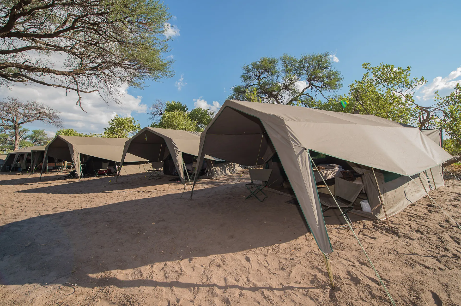 Tanzanie – tábořiště v národním parku
